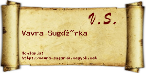 Vavra Sugárka névjegykártya
